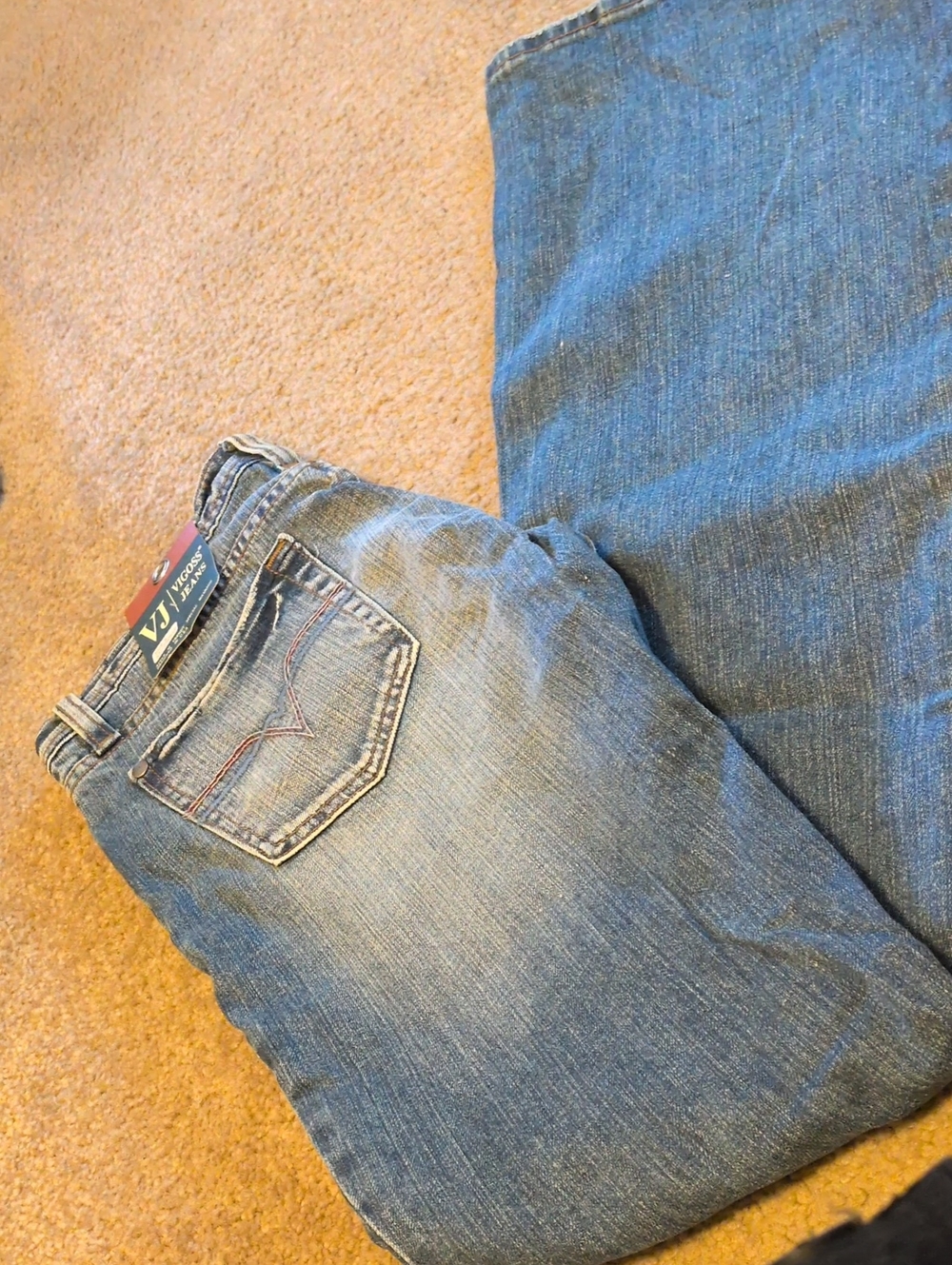 Vigoss Wimens Faded Blue Relaxed Jeans Size 9 New